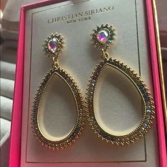 Christian Siriano Multi colored Hoop Earrings - Picture 2 of 7